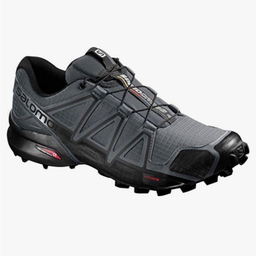 Salomon Speedcross 4 Mens Size 9 Trail Running Shoes Sneakers - dark grey